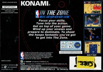 NBA in the Zone 2000 (Europe) box cover back